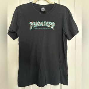 Thrasher Black Crew Neck Tee